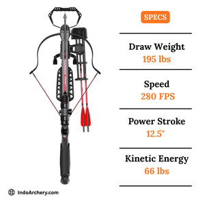 White Smoke Barnett Wildcat CRX Crossbow 280 FPS Lightweight Design Barnett