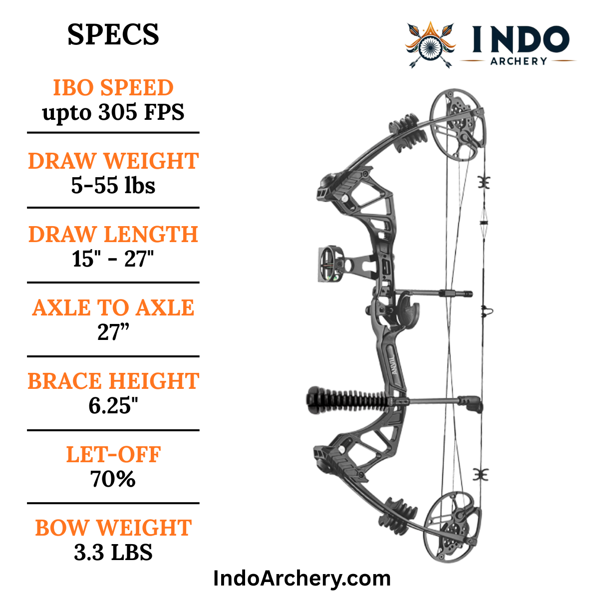 White Smoke EK Archery - Anvil Compound Bow EK Archery