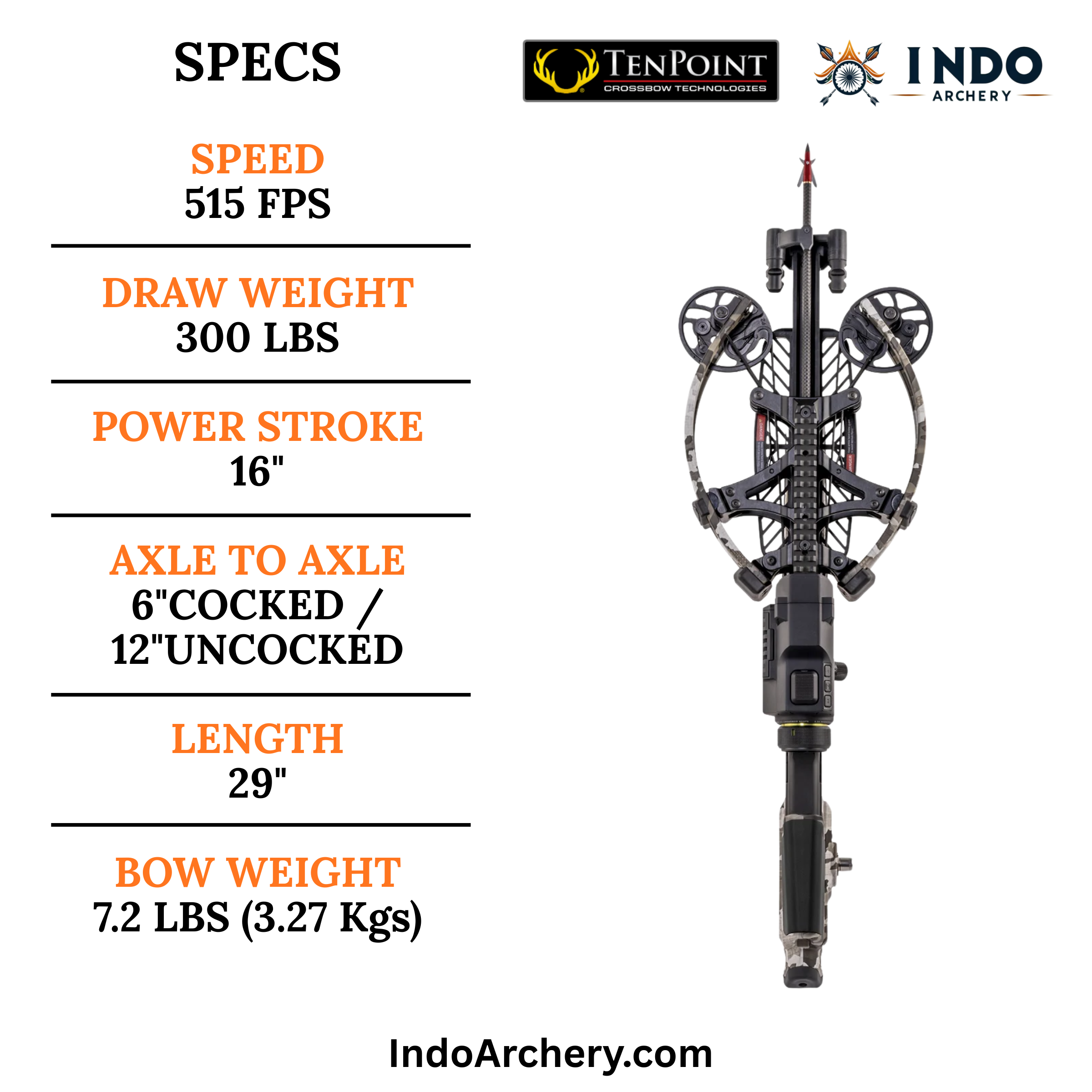 TenPoint TRX 515 Xero | 515 FPS Reverse-Draw Crossbow with Garmin Xero Scope