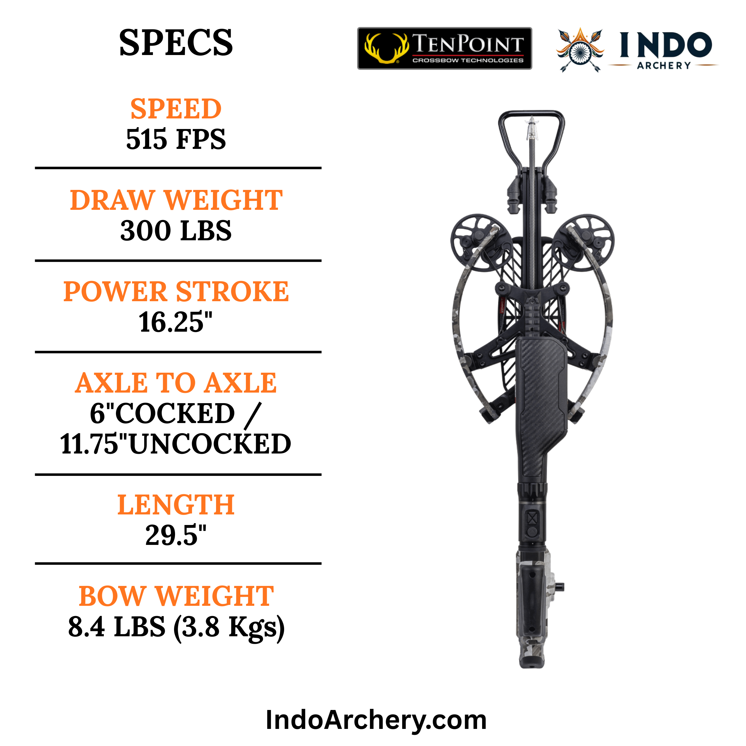 TenPoint TRX Ultra | 515 FPS Rangefinding Crossbow with Burris Oracle X