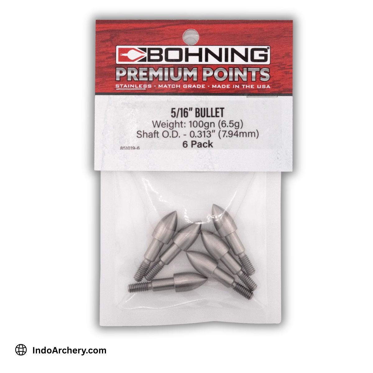 Barnett Bohning Bullet Points – Stainless Steel 6 pieces