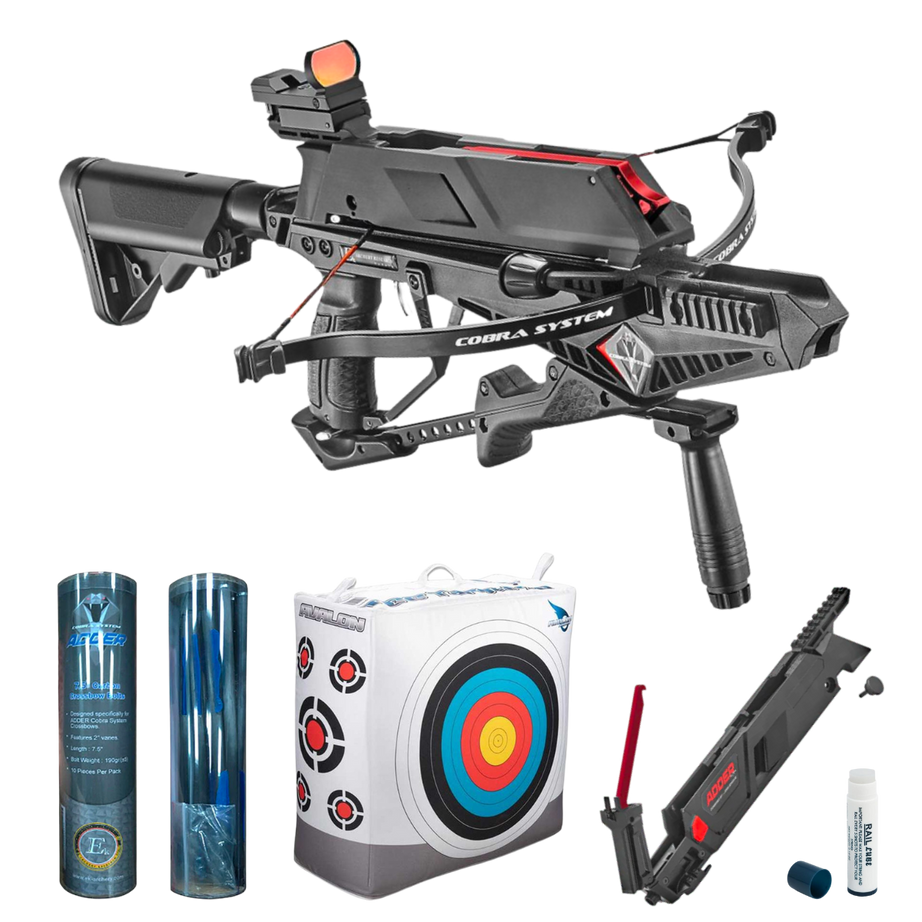 EK Archery Cobra RX Adder Self Loading 130lb Crossbow Bundle