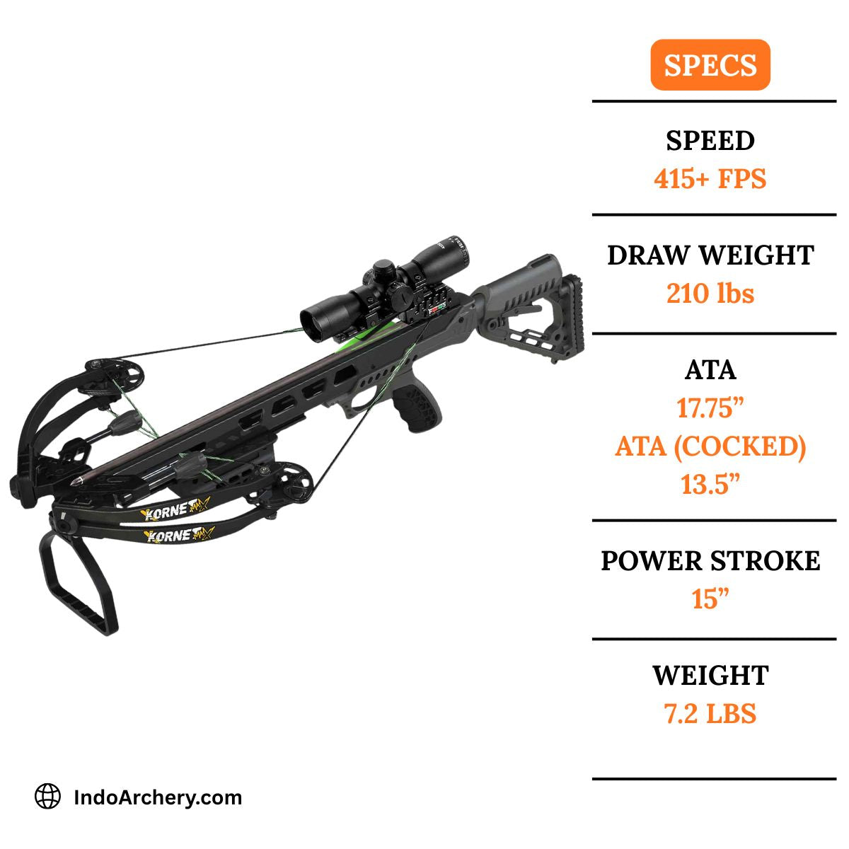 Hori-Zone Kornet Maxx Crossbow Package 425fps