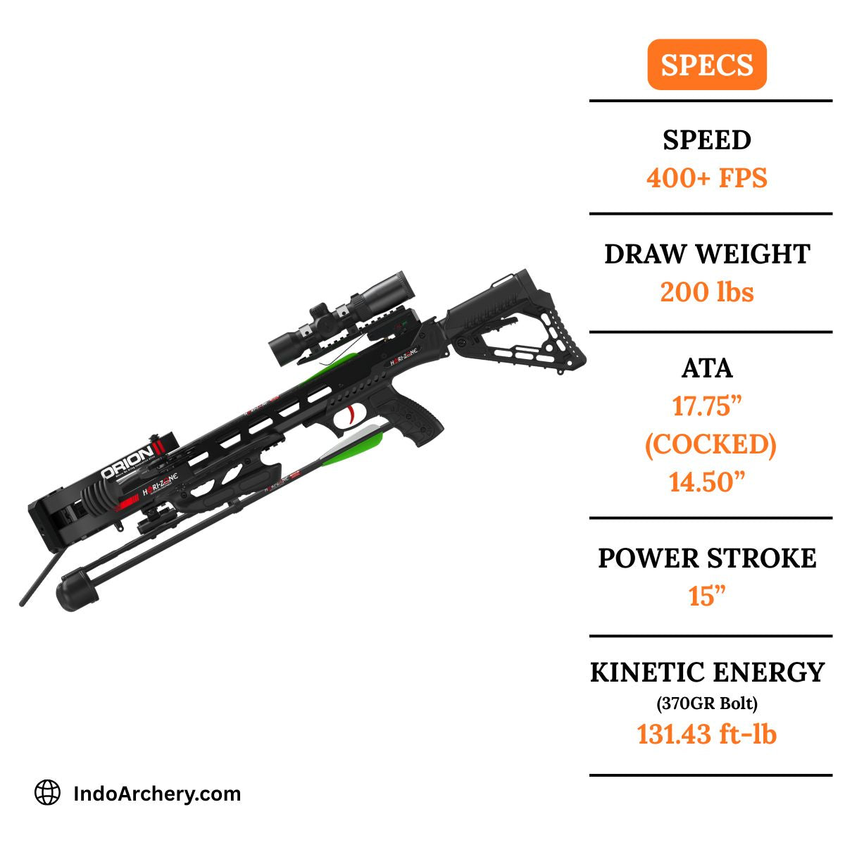 White Smoke Hori-Zone Orion II ZB119A0 High-Speed Compact Crossbow Hori-Zone