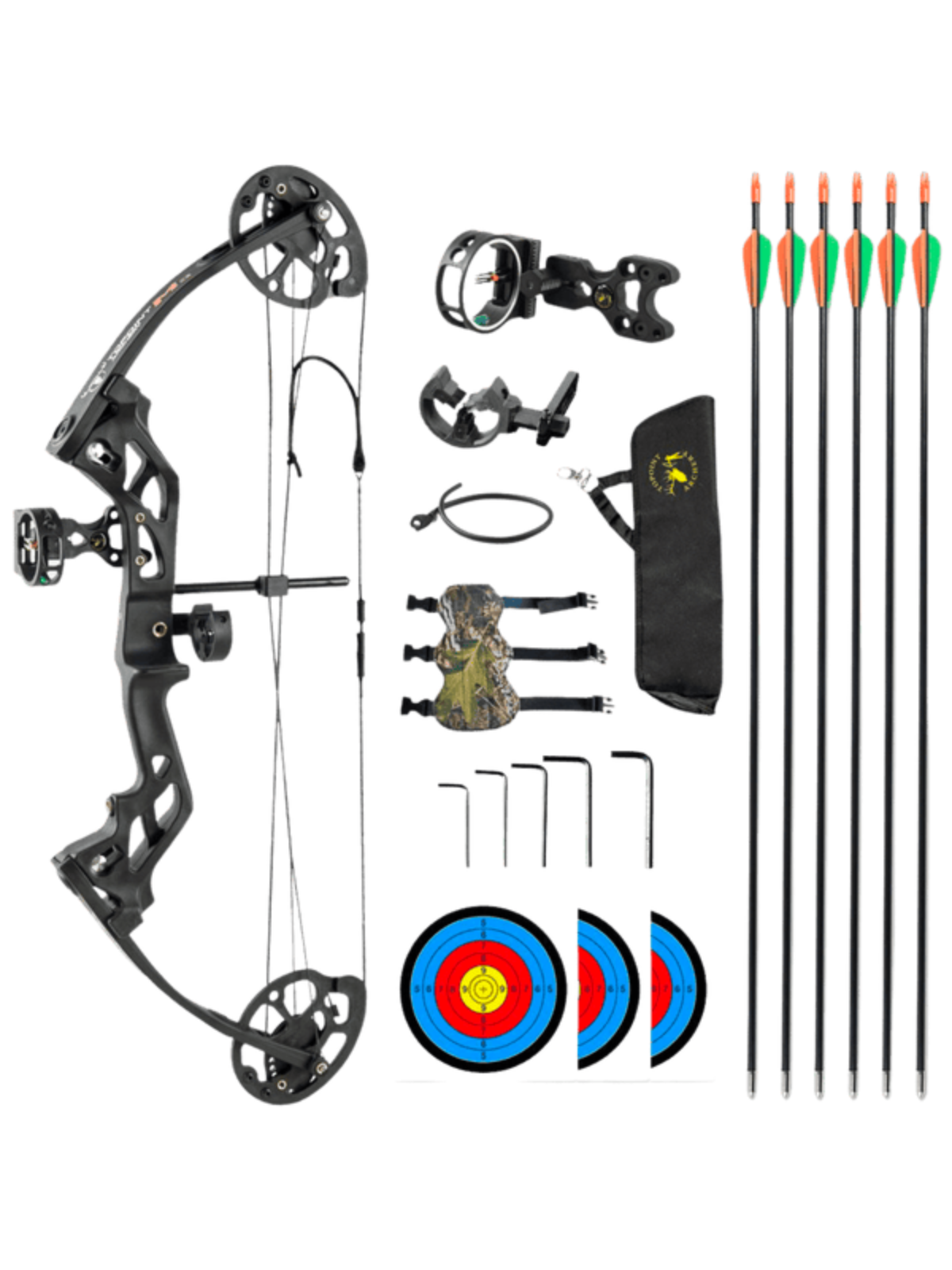 White Smoke Topoint Archery Compound Youth Bow Package M3 Topoint