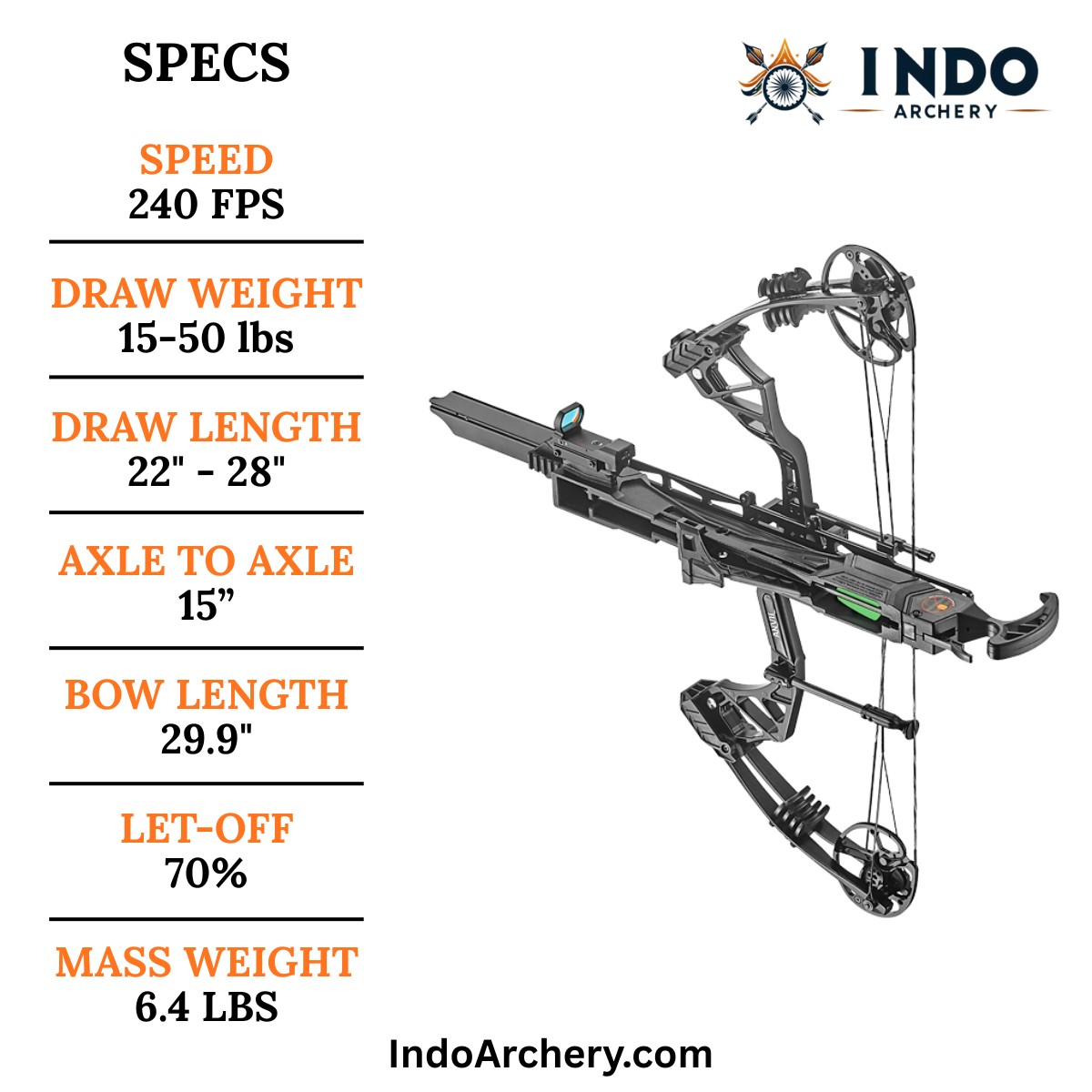 White Smoke EK Archery - Whipshot Repeating Compound Bow (Black) EK Archery